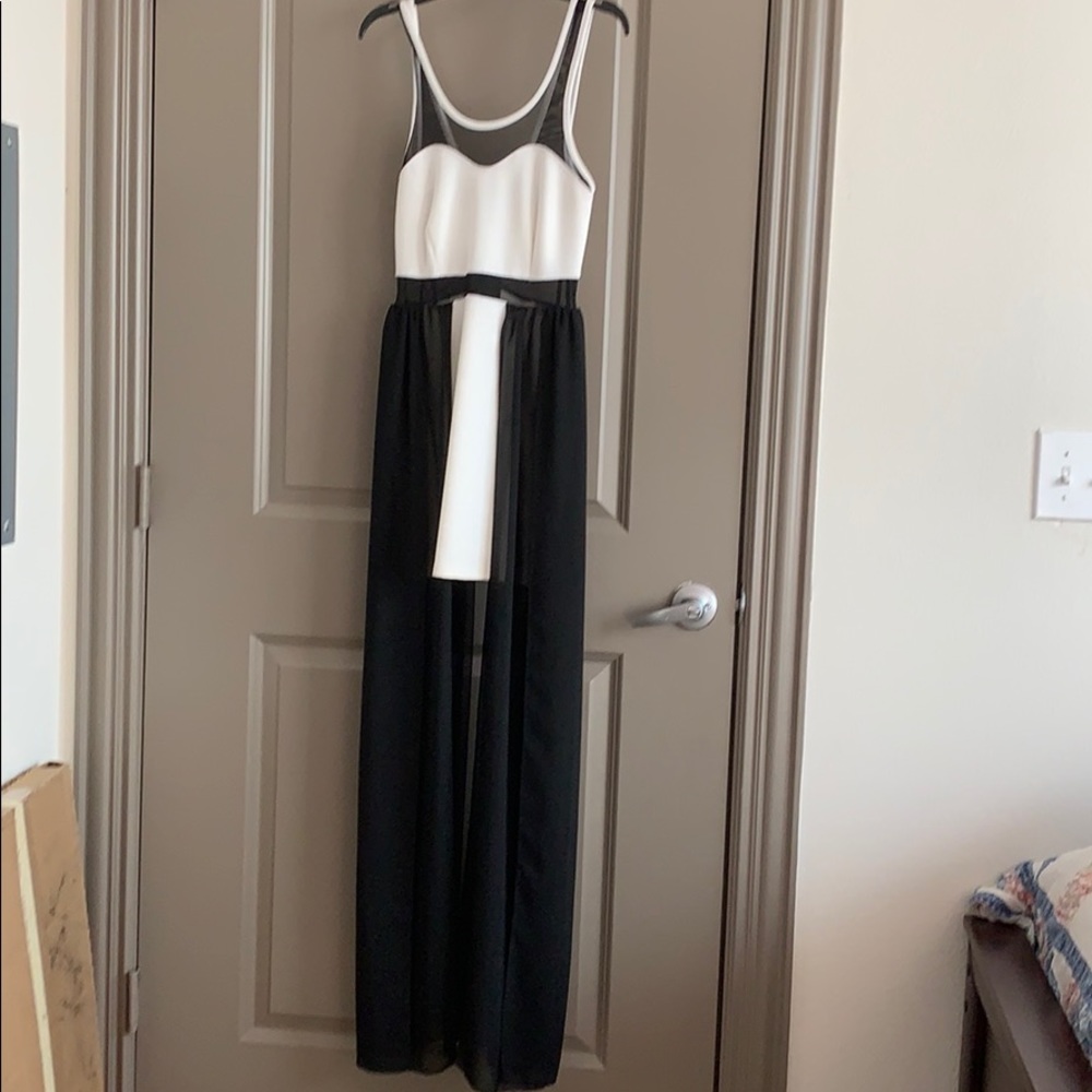 White dress with sheer skirt